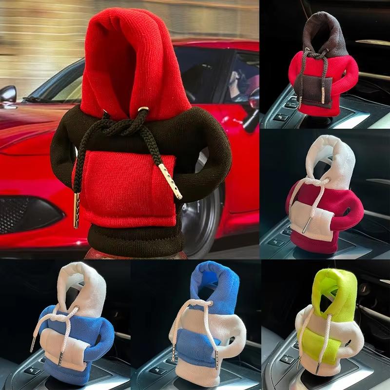 Car Gear Shift Cover Gear Handle Hoodie Decoration Auto Shift Lever Hoodie Cover Fits Manual Automatic Universal Interior Decor