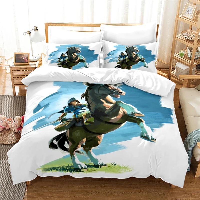 3d Zeldas Game Pattern Duvet Cover Set with Pillowcase Bedding Set Single Double Twin Full Queen King Size for Bedroom Decor