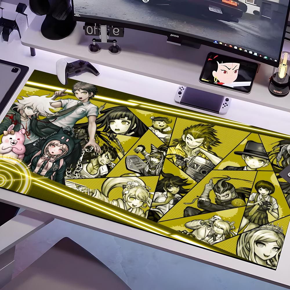Коврик для мыши DanganRonpa Разные размеры Большой квадратный Компьютерный Офисный Игровой Настольные коврики Резиновые Противоскользящие Коврики для мыши 600x300x2mm