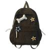 Schoolbag1011 New Women's Backpack Dark Large Capacity Junior High School High School Star Backpack Elementary School Student College School Bag