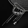 Irregular Chain Tassel Brooch Handmade Tassel Pendant Brooch Pants Chain Pin  Clothing Accessories