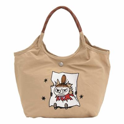 [MOOMIN] [Official] Moomin Little My, Snufkin, Stinky, and Hattifattener Embroidered Tote 2-Way Bag RMPK-02 (Beige (Little My))