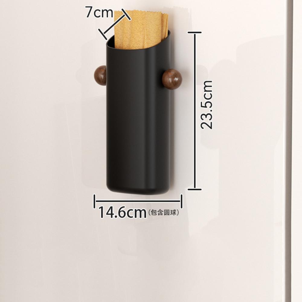 Magnetic Refrigerator Shelf Side Storage Box No-Drill Wall-Mounted Kitchen Utensils Sundries Wrap Storage Tool Cream Style