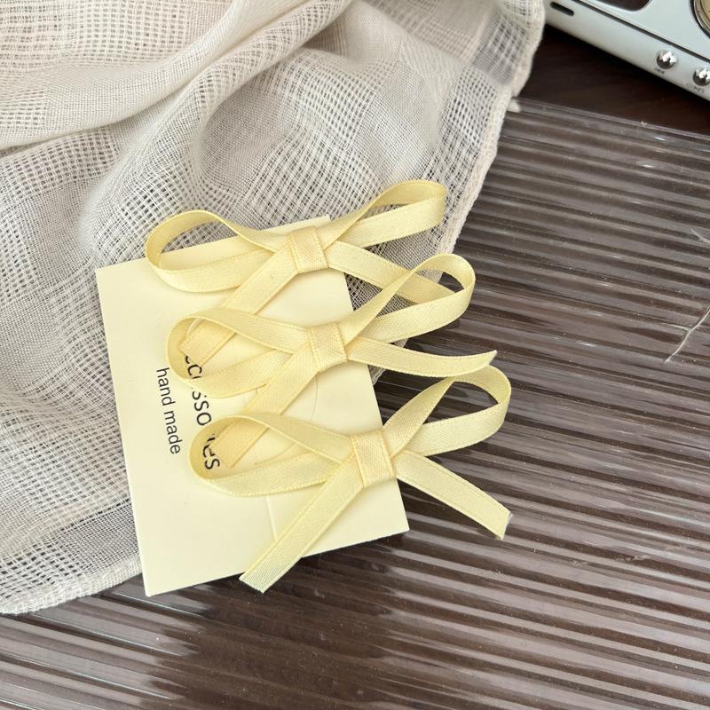 3pcs/set Girls' Sweet Bowknot Hair Clips Baby Lovely Hairpins Ribbon Bow Headwear Sweet Cute Grab Clips Barrettes