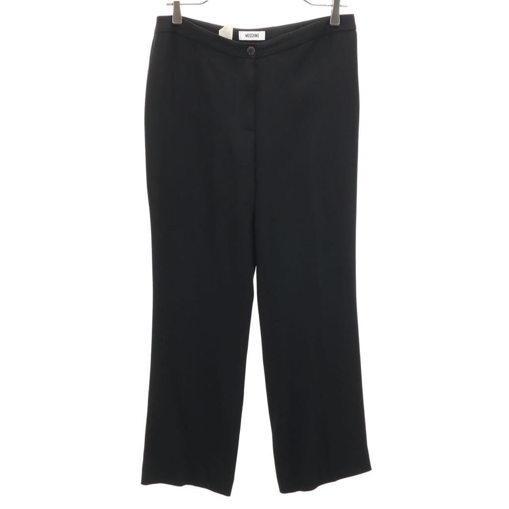 Moschino Made In Italy Silk Blend Long Pants 42 Black Women Used