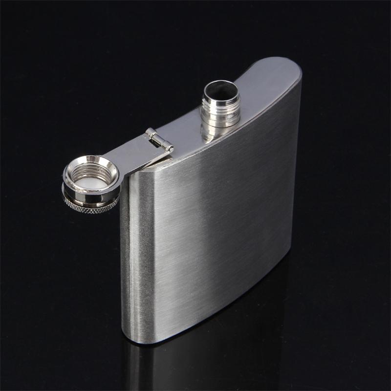 1-10oz Stainless Steel Hip Flask Wine Whisky Pot Bottle For Men Portable Drinker Alcohol Container Pocket Wine Bottle Screw Cap