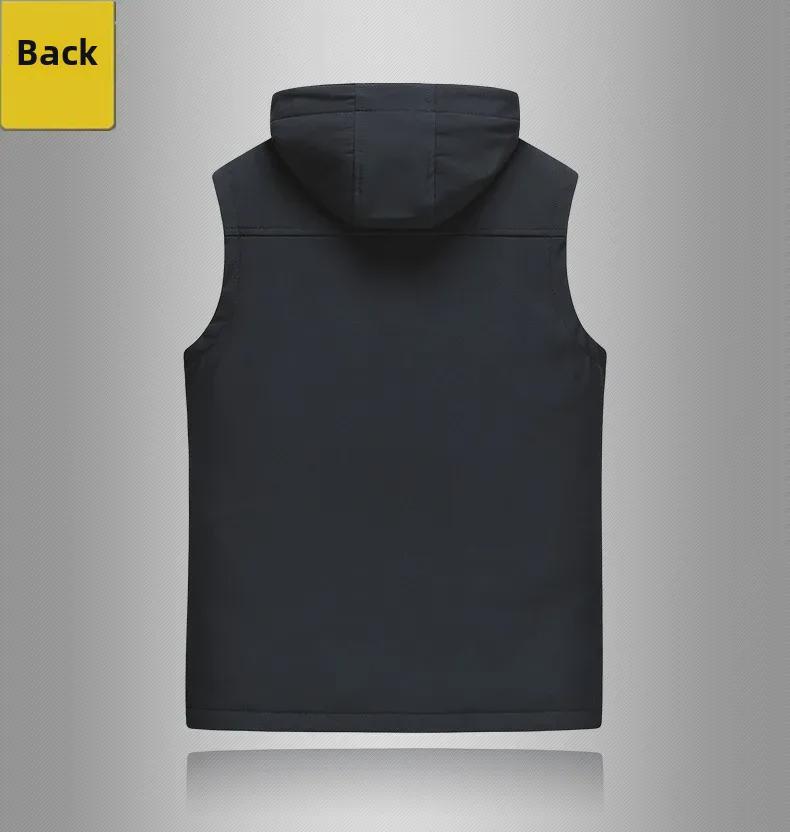 Men's Trendy Slim Hooded Vest: Outdoor Autumn/Winter Plus Velvet Thickened Waistcoat for Warmth