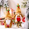 Gingerbread Man Christmas Gnome Decoration Plush Christmas Elf Decoration Farmhous Santa Tomte Swedish Face Figurines