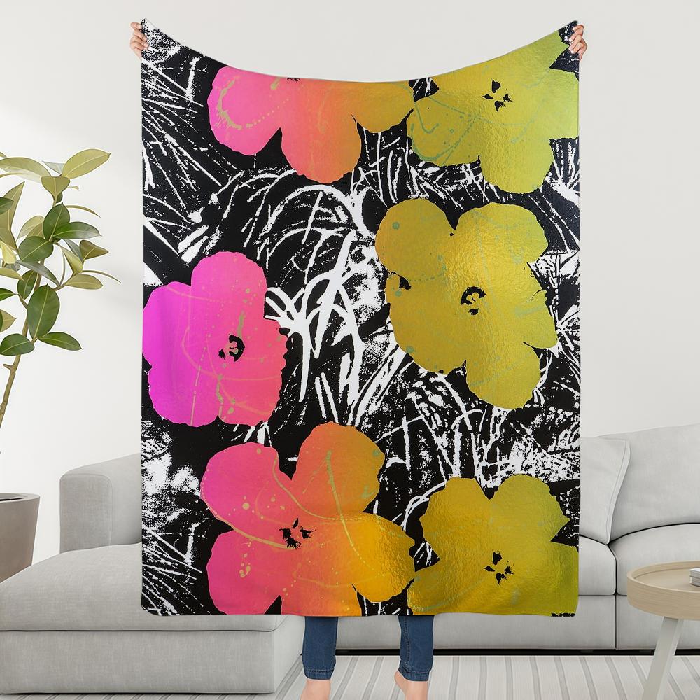 W-WarholS-ES A-AndyS-ES Art Blanket Throw Super Cosy Plush Living Room Sofa Couch Childish Birthday Gifts