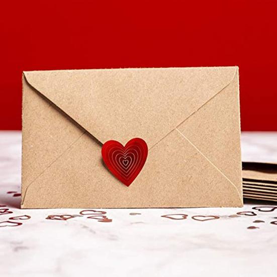 500 Stück Herz Aufkleber Selbstklebend Abnehmbar Frohen Valentinstag Geschenkbox Verpackungsetikett Aufkleber Heimdekoration