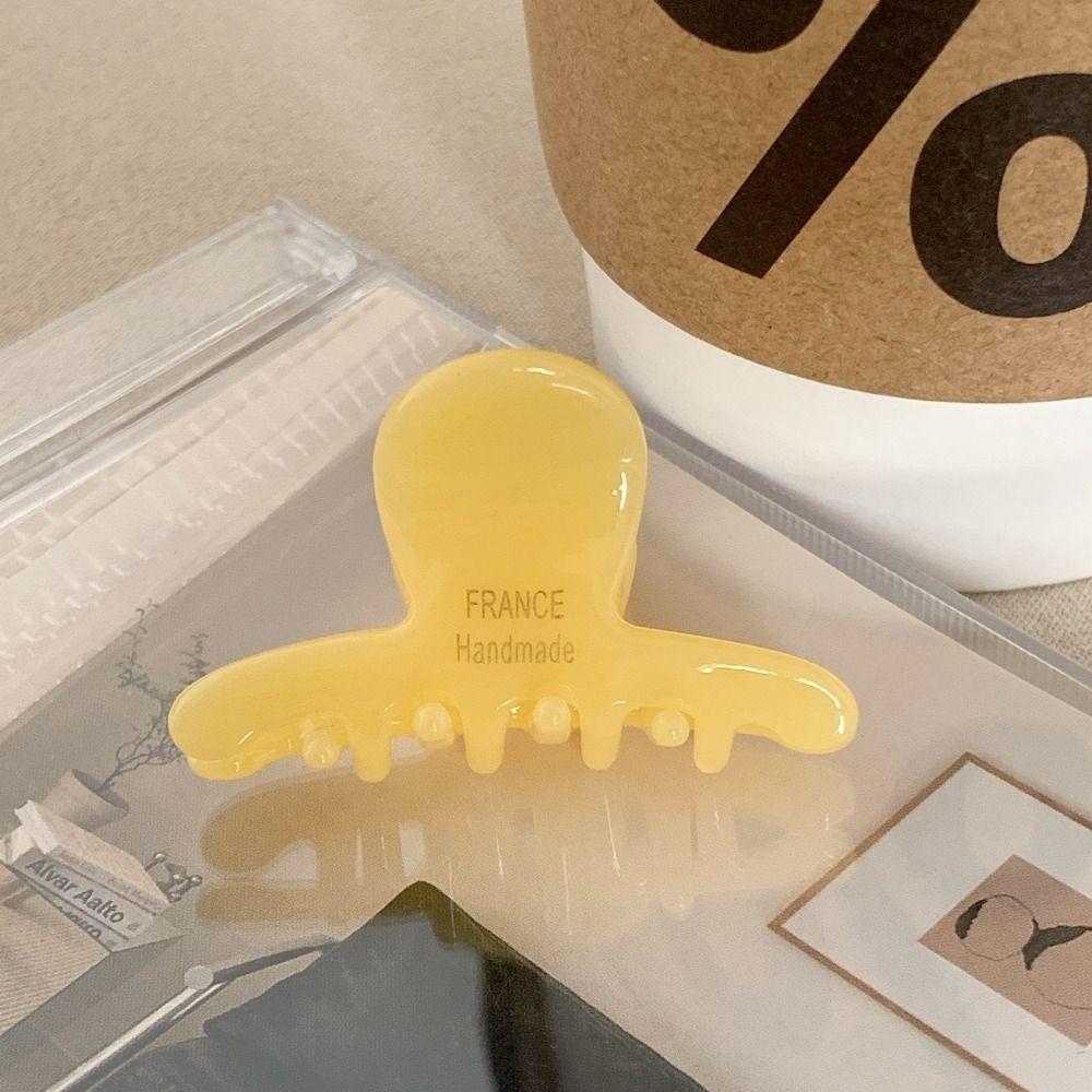 Colorful Acetic Acid Hair Claw Korean Style Acetic Acid Side Clip Cute Small Shark Clip  Women