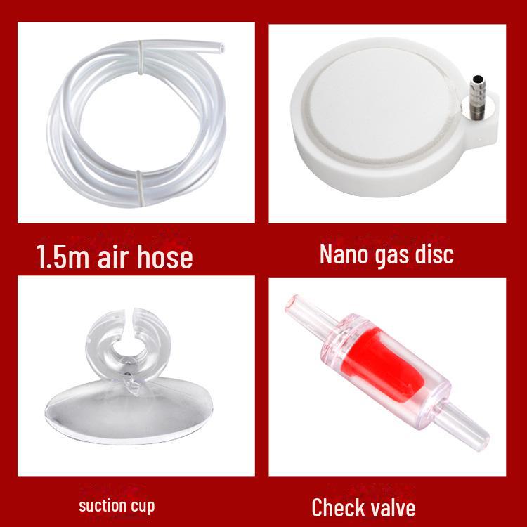 "Fish Tank Oxygen Valve Set: Check Valve, Three-Way Joint, Bubble Stone, Nano Gas Plate, Transparent Suction Cup"