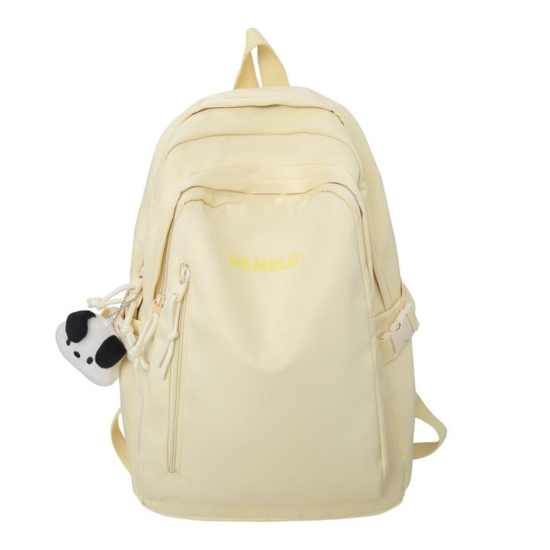 Student Schoolbag New Simple Backpack Large Capacity Junior High School Student Leisure Bag Going Out Light Backpack