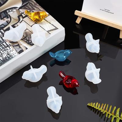 Transparent Bird Mould DIY Resin Epoxy Charm Molds For Jewelry Making Ornaments 3D Birds Pottery Clay Silicone Mold Decoration