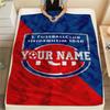 1 Stück FC Heidenheim Wappen Benutzerdefinierter Name Gemustert Flanelldecke Geeignet für Alle Jahreszeiten Für Heimdekoration Wärme Und Komfort Geschenke Feiertagsgeschenk