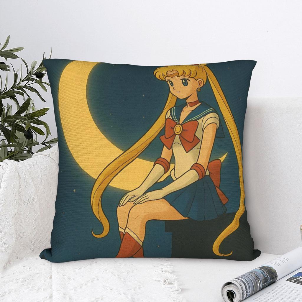 Pillow Case Sailor Moon Square Pillow Cover For Living Room Bed Chair Vintage Pillowcases