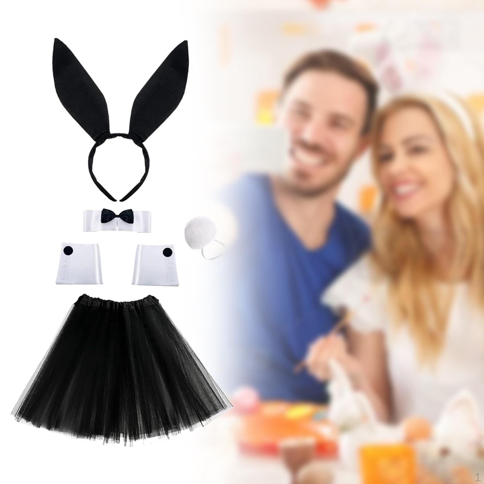 Аксессуары для костюмов кроликов, животных для выступлений, карнавальных костюмов, фестивалей чёрный