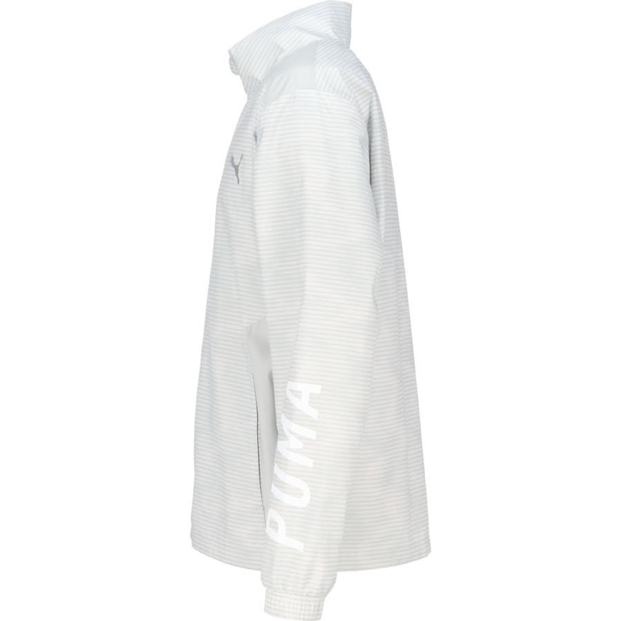 Puma Logo Embroidered Striped Zip-Up Stand Collar Long Sleeve Jacket Men jackets Gray 524287-18