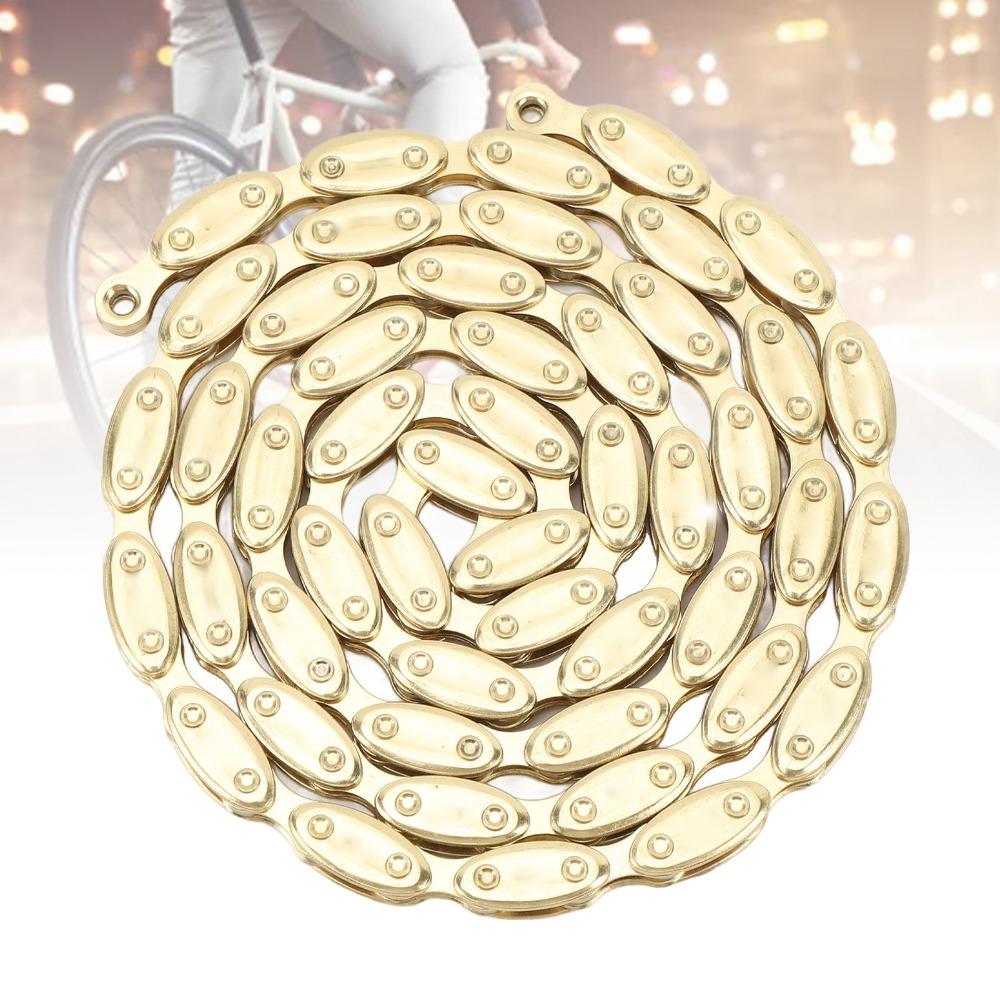 100 Link Bike Chain Gold Fixed Gear Chain Durable Cycling Chain  for BMX Bikes,Fixed Gear Bikes