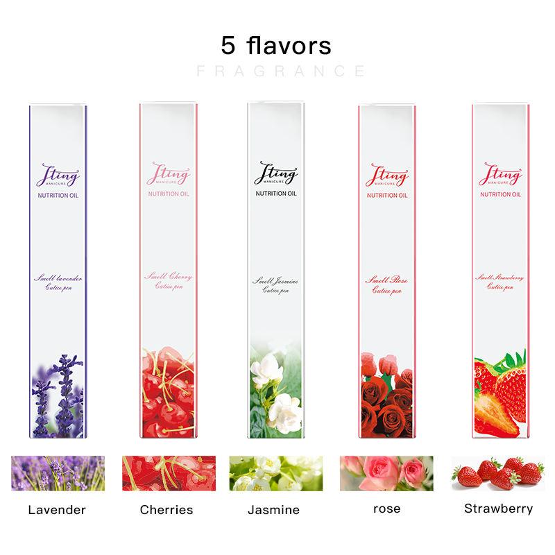 JTING wholesale 5 Flavors nail moisturizing mini cuticle oil pen for nail healthy OEM custom private label cuticle oil tube