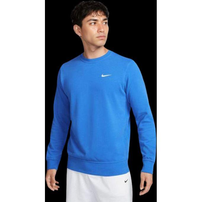 Nike Einfarbiges Sweatshirt mit Rundhalsausschnitt und Logo-Print für Herren, Oberteile, Blau, AA3178-403