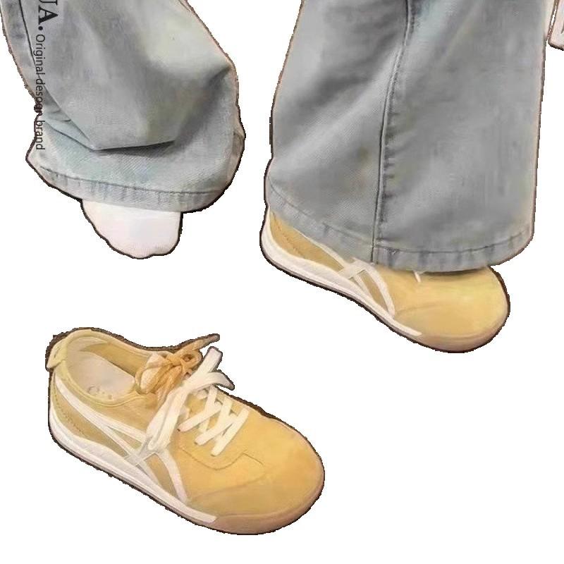 Plateauschuhe Damen neu Frühling Retro Weichsohle Forrest Gump Schuhe vielseitige lässige Board Schuhe Sportschuhe