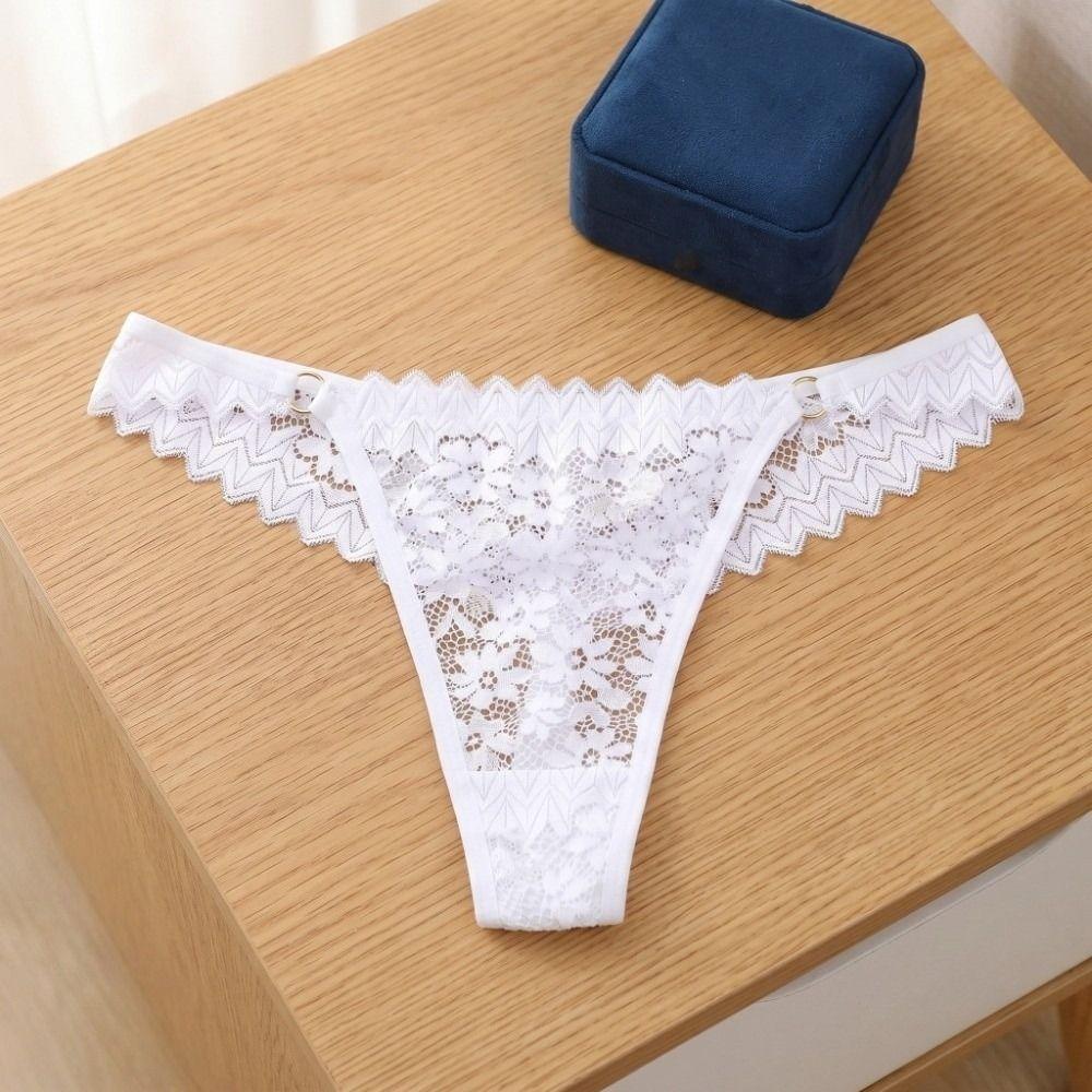 Bow Lace Seamless Panties Low Waist Mesh Lace Briefs Breathable Flower Underwear for Women Girl