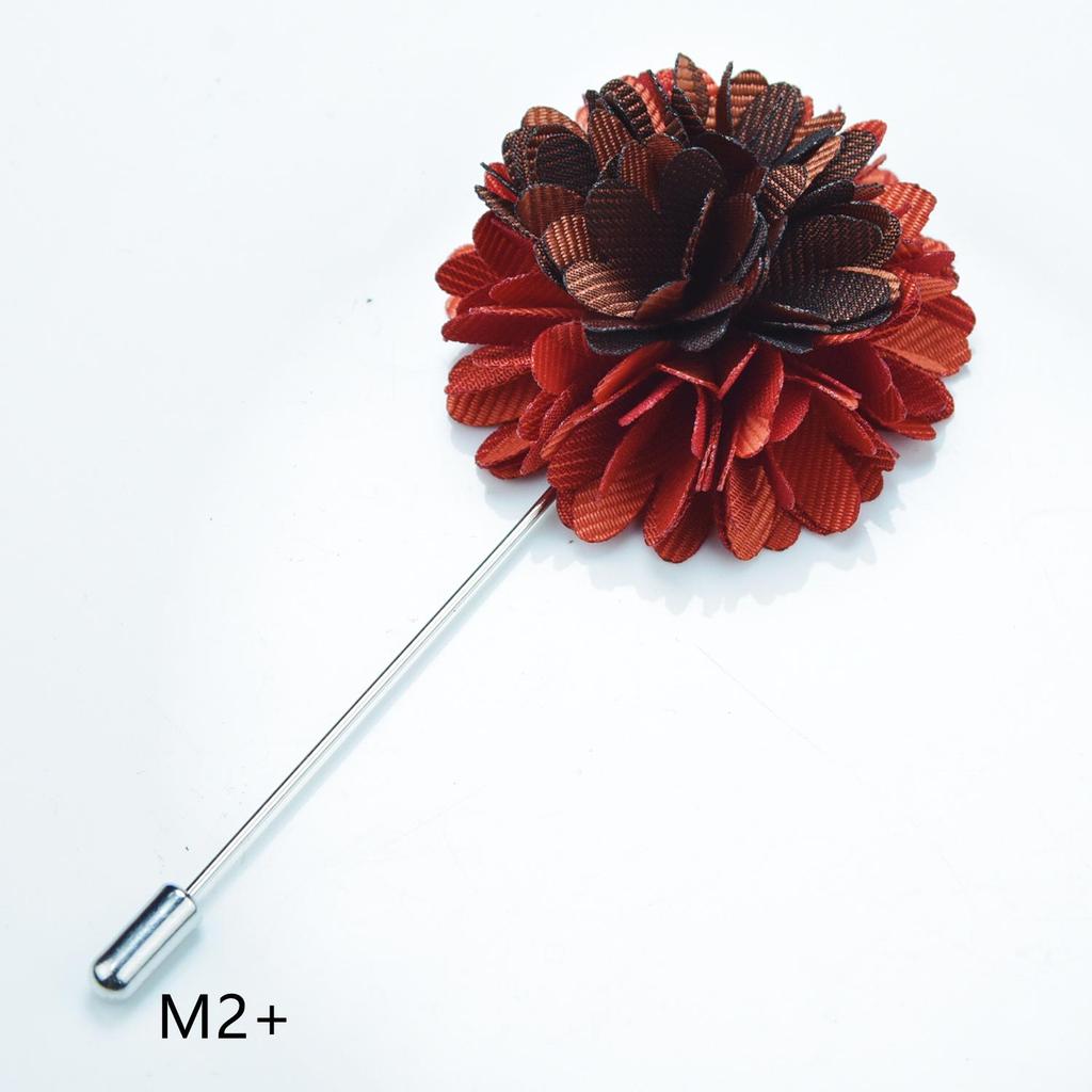 Handmade Floral Blue Corsage Brooch for Men & Women