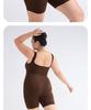 Cross-Border Plus Size Sleeveless Yoga Bodysuit: Body Shaping One-Piece Leotard & Sports Shorts