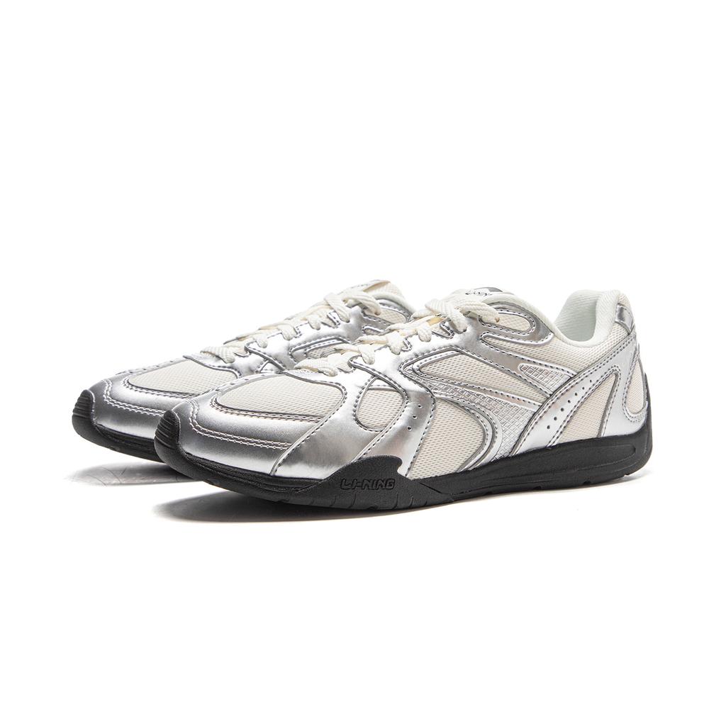 Li Ning Filin Retro Classic Ballet Flat Shoes Women Shoes Silver AGLV204-1