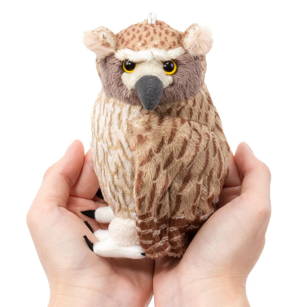 COLORATA Plush Mascot, Blakiston's Fish Owl (Realistic Birdwith Chain), Cute Wild Bird Keychain Doll, Gift (Twice Tested)  Christmas Present