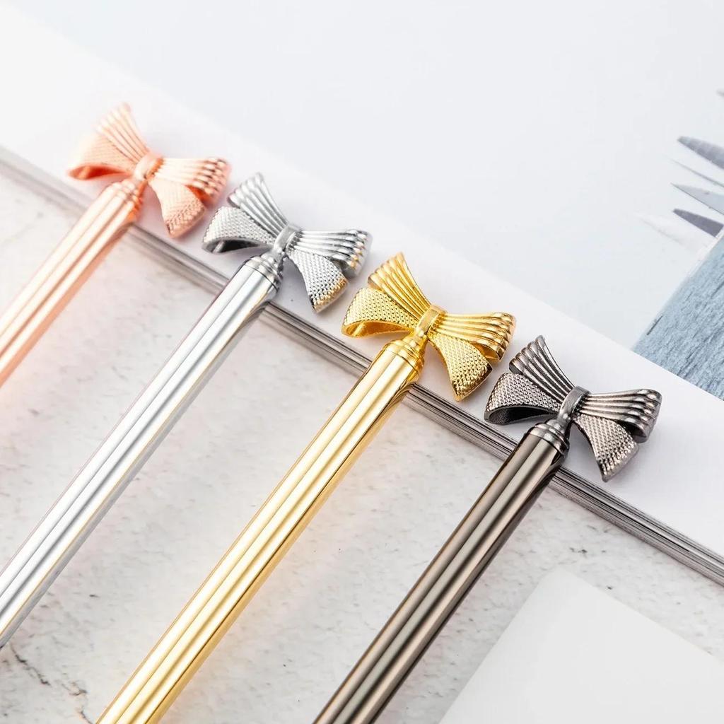 Kawaii Cute Bow Ball Pens Ballpen Fashion Girl Ballpoint Pens Pens for School Supplies Office Korean Creative Stationery