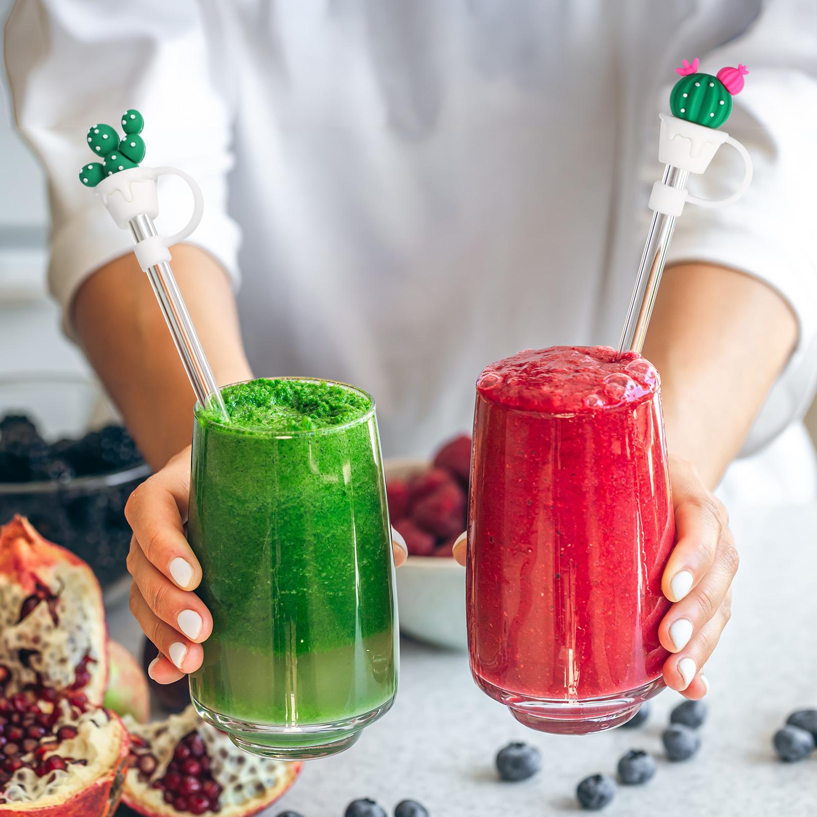 4 шт. Заглушки для соломинок в виде кактусов — фото 6