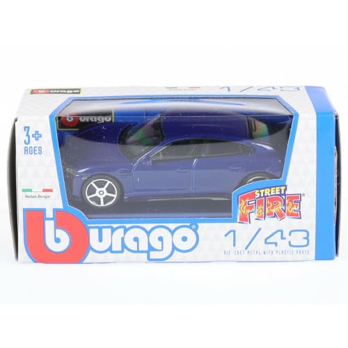 Burago 1/43 Scale Porsche Taycan Turbo S 2019 (Blue)