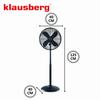Wentylator stojący podłogowy 40cm 50W metalowy KLAUSBERG KB-7860  Czarny