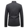 Men's Business Slim Fit Suit Jacket Stand Collar Slanted Placket Blazer Casual Outerwear Men