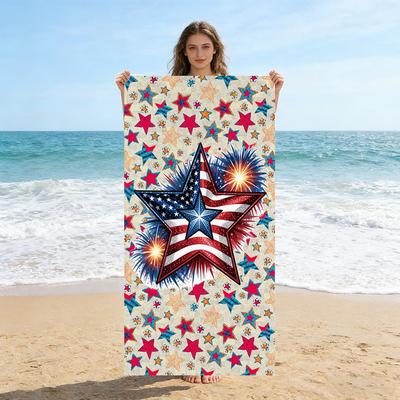 1pc Star of America Beach Towel Quick-drying Small To Large Suitable for Beach Pool Yoga Gym Home Cute Gift for Friend Family