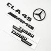 3D ABS Black CLA45 Logo TURBO 4MATIC Badge Car Rear Star Sticker Trunk AMG Emblem For Mercedes Benz CLA 45 AMG W117 Accessories