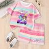 Gabby Dollhouses Set Vestiti Estivi per Bambini Bambine Tenuta T-shirt a Maniche Corte + Pantaloncini con Elastico 2 Pezzi