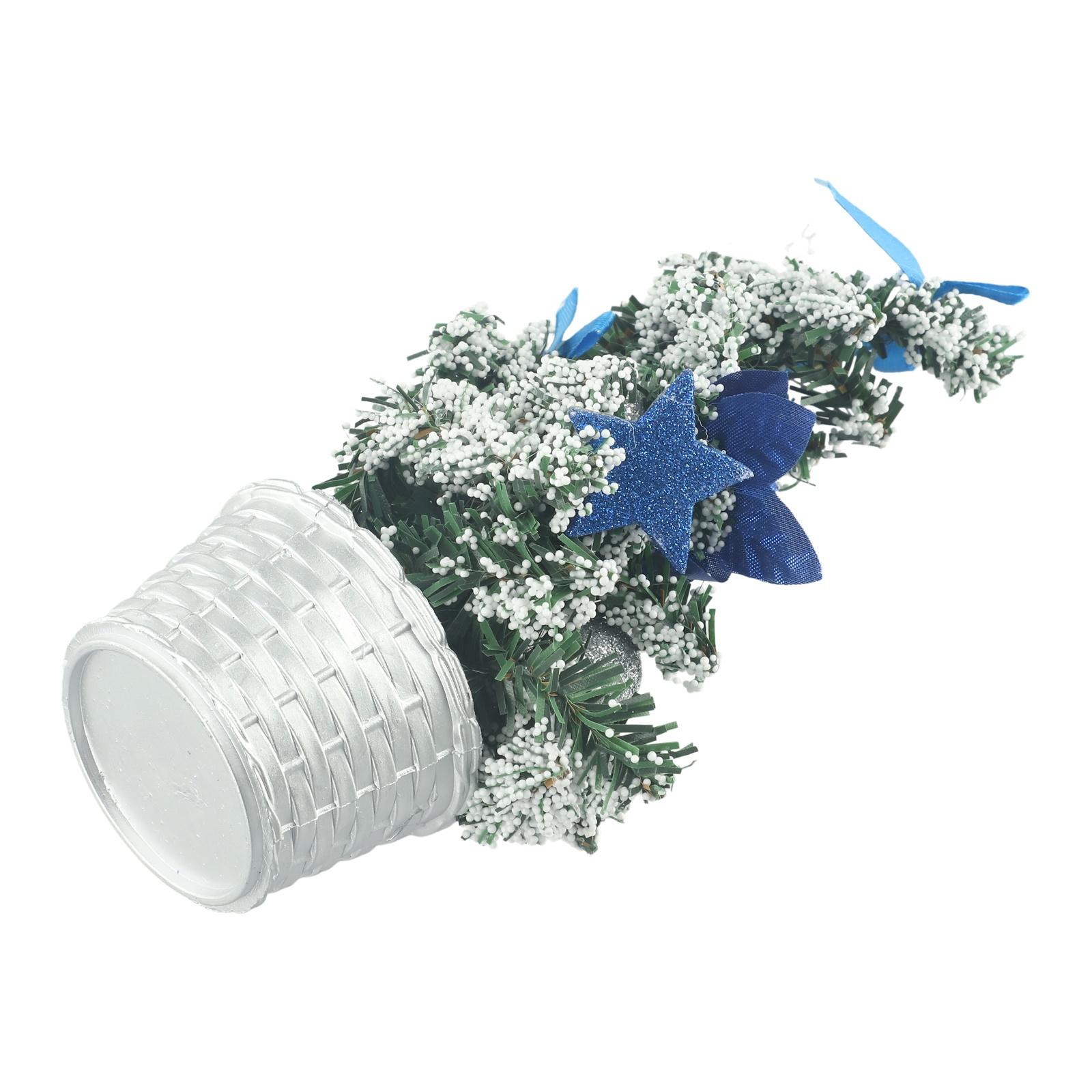 

Яркая миниатюрная рождественская елка 20 см искусственное праздничное настольное украшение синий