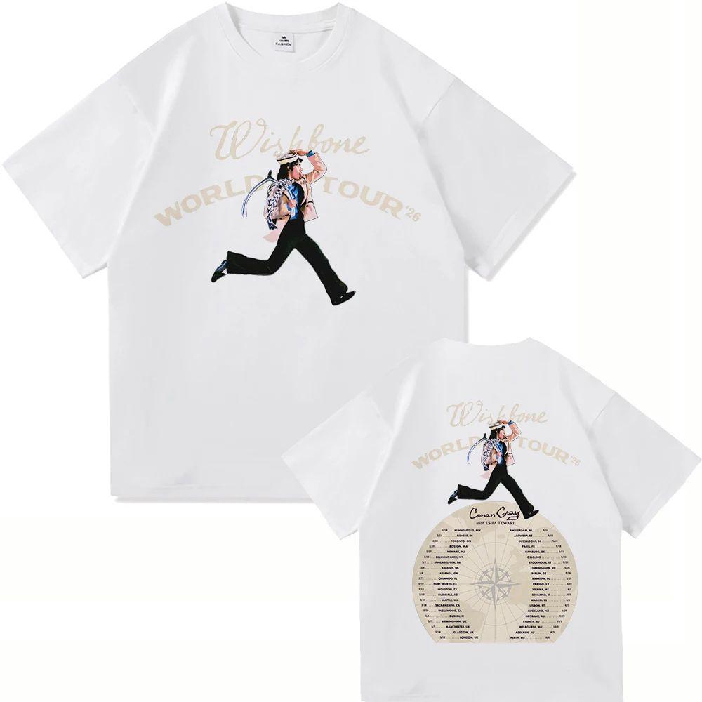 Hiphop Y2k Tops Conan Gray Wishbone World Tour 2026 T Shirt Fashion  Aesthetic Casual Vintage Casual Loose TShirt Unisex