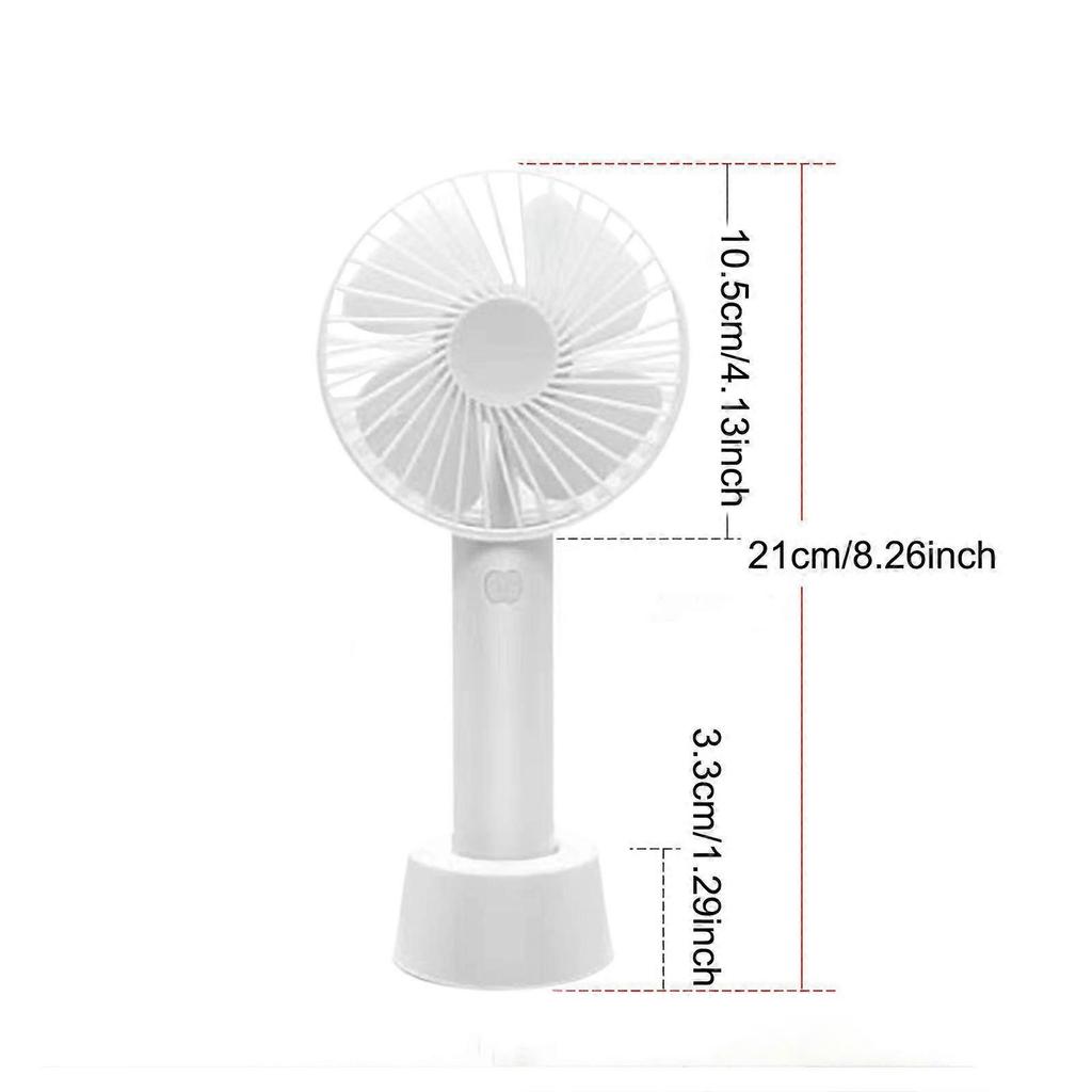Handheld Fan Table Fan Compact Lightweight Portable Fan for Office Home Dorm White
