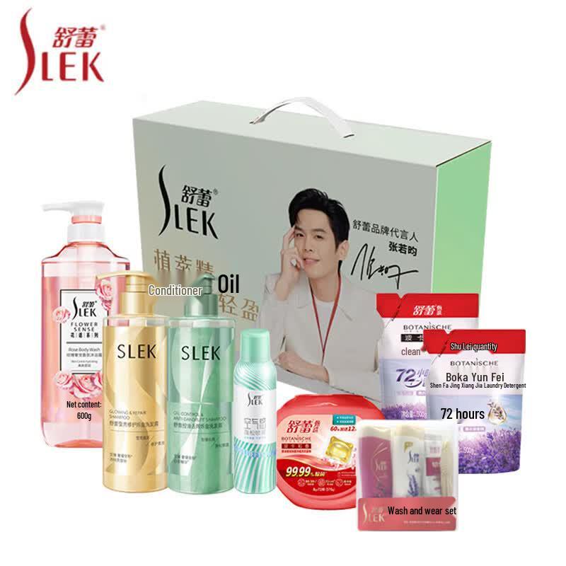 SLEK Family Care 8-Piece Hair & Body Wash Set
