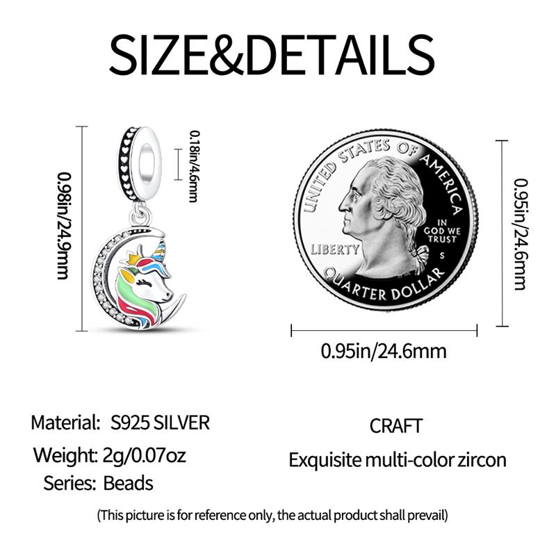 Genuine Beautiful Charm Copper Rainbow Horse Pendants Bead Fits Bracelets Women Jewellery Crafting DoItYourself Gifts