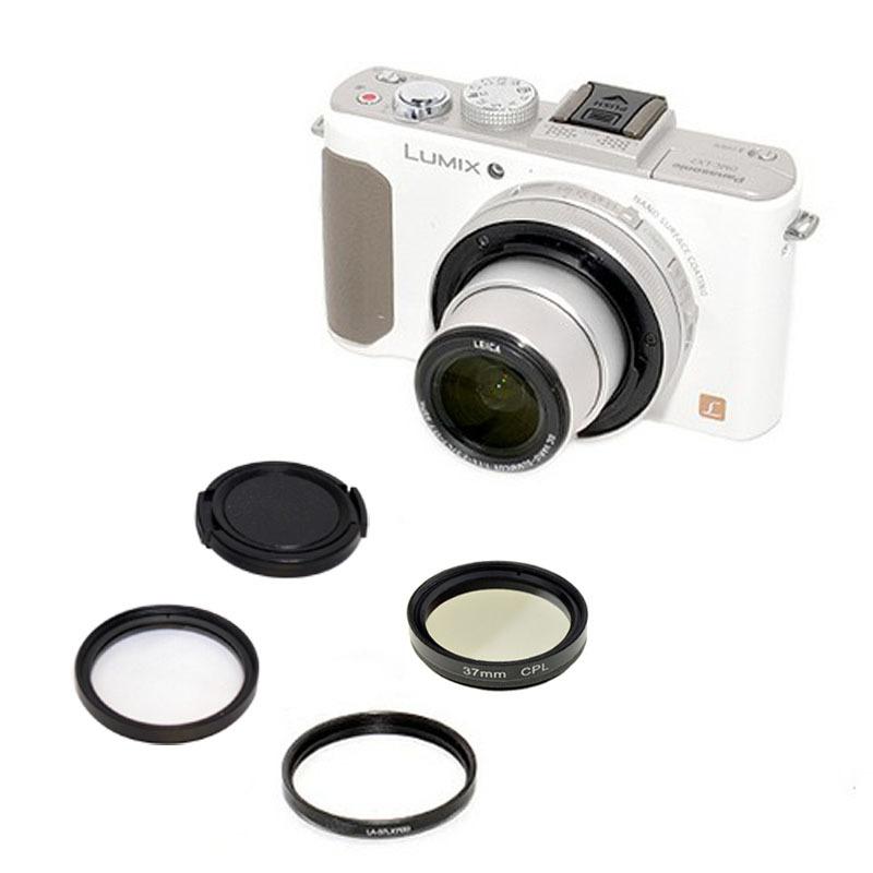 METAL Filter Adapter +UV +CPL +lens cap For PANASONIC DMC-LX7 37mm AS DMW-FA1