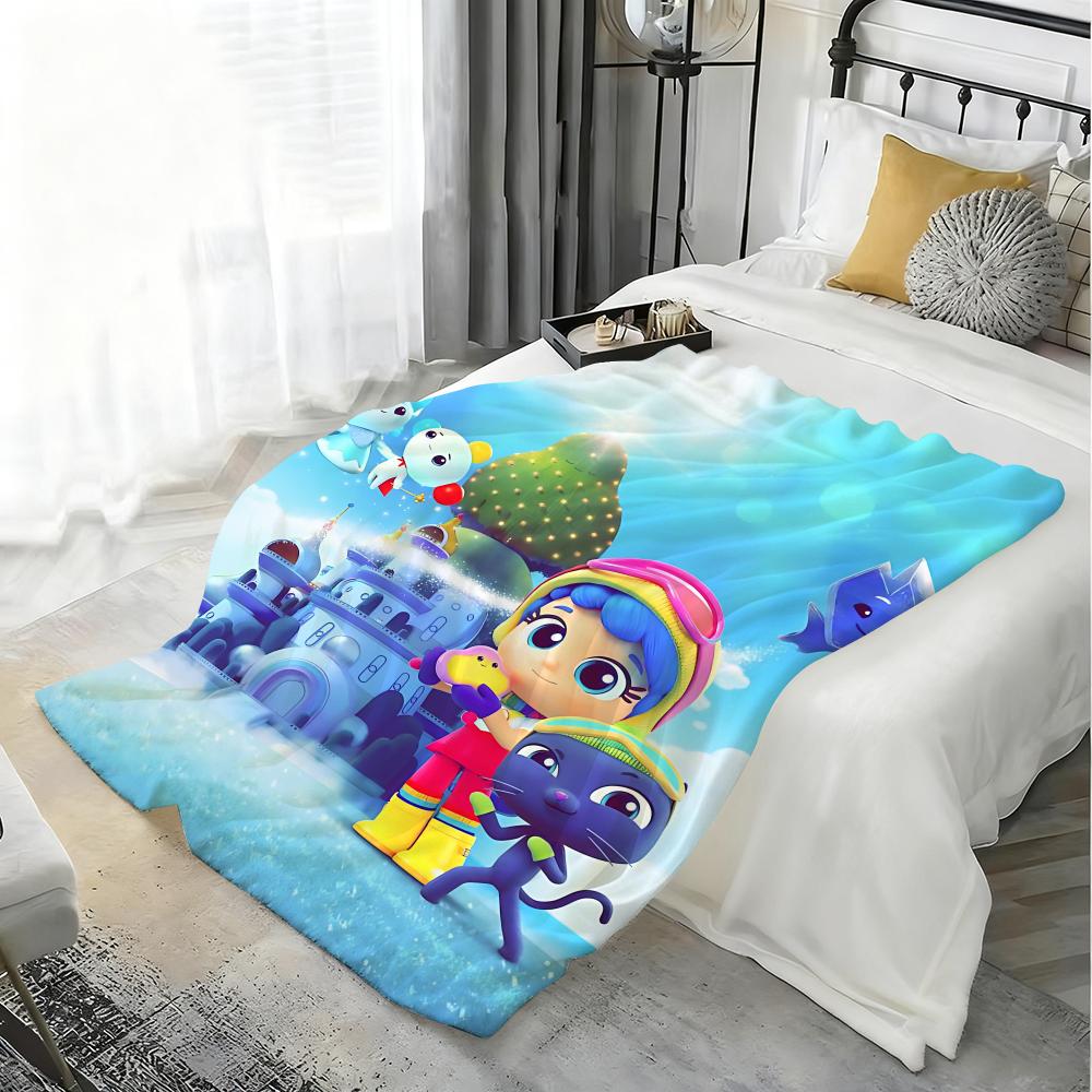 True and the R-Rainbow Kingdom Throw Kid-Friendly Flannel Throw Blanket Soft Warm Anti-Static Washable All Season