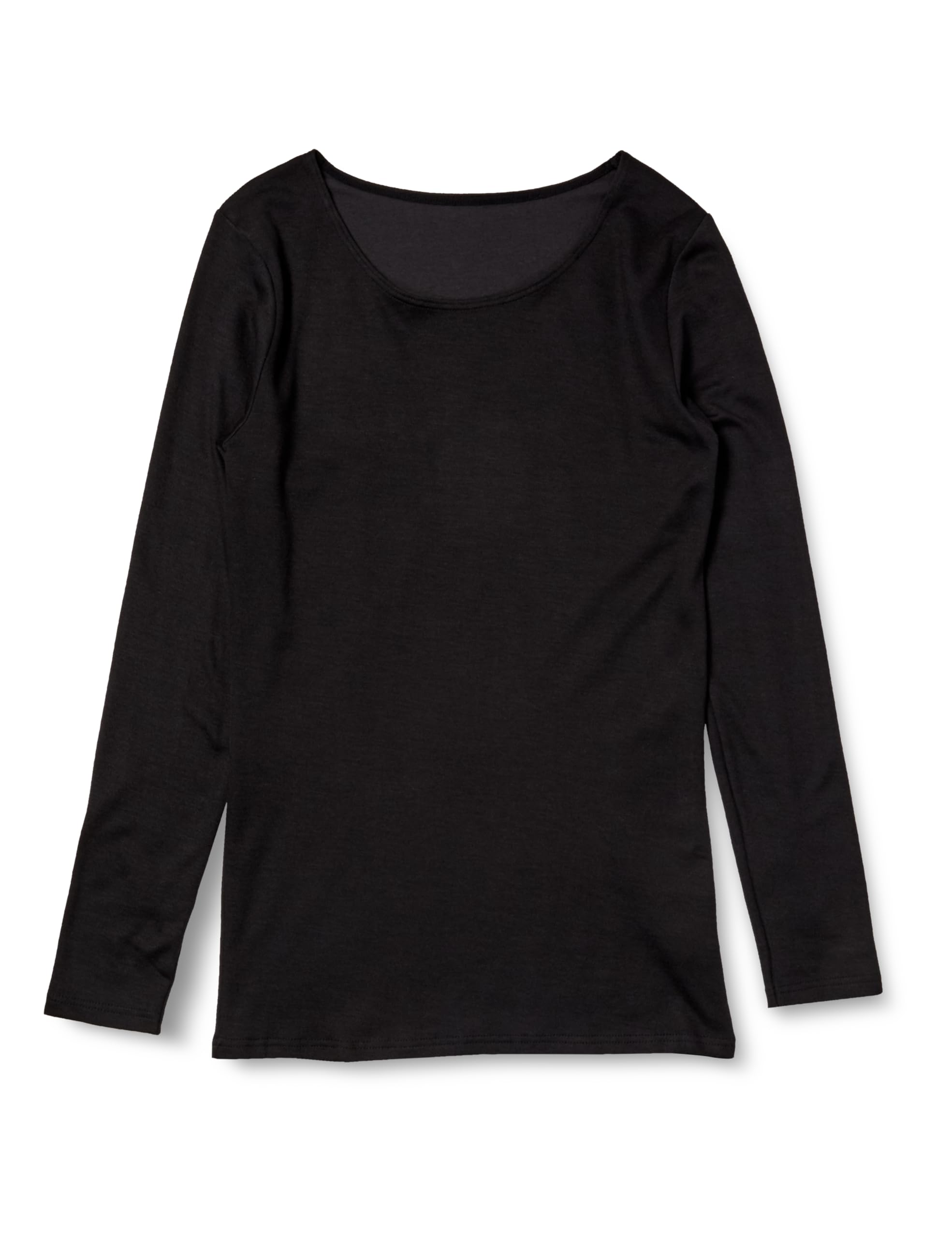 

Innerwear Saving Cotton Lining Material 10 Minute Sleeves U Neck 48550NS Black [Atsugi] [Energy Wear] Women s