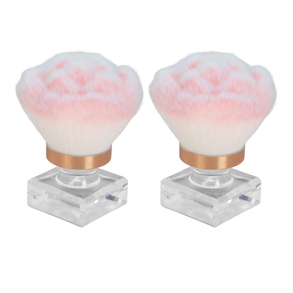 2pcs Comfortable Handle Nail Dust Removal Brush Manicure Duster Brush Acrylic Nails