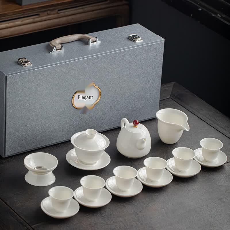 White Porcelain Kung Fu Tea Set