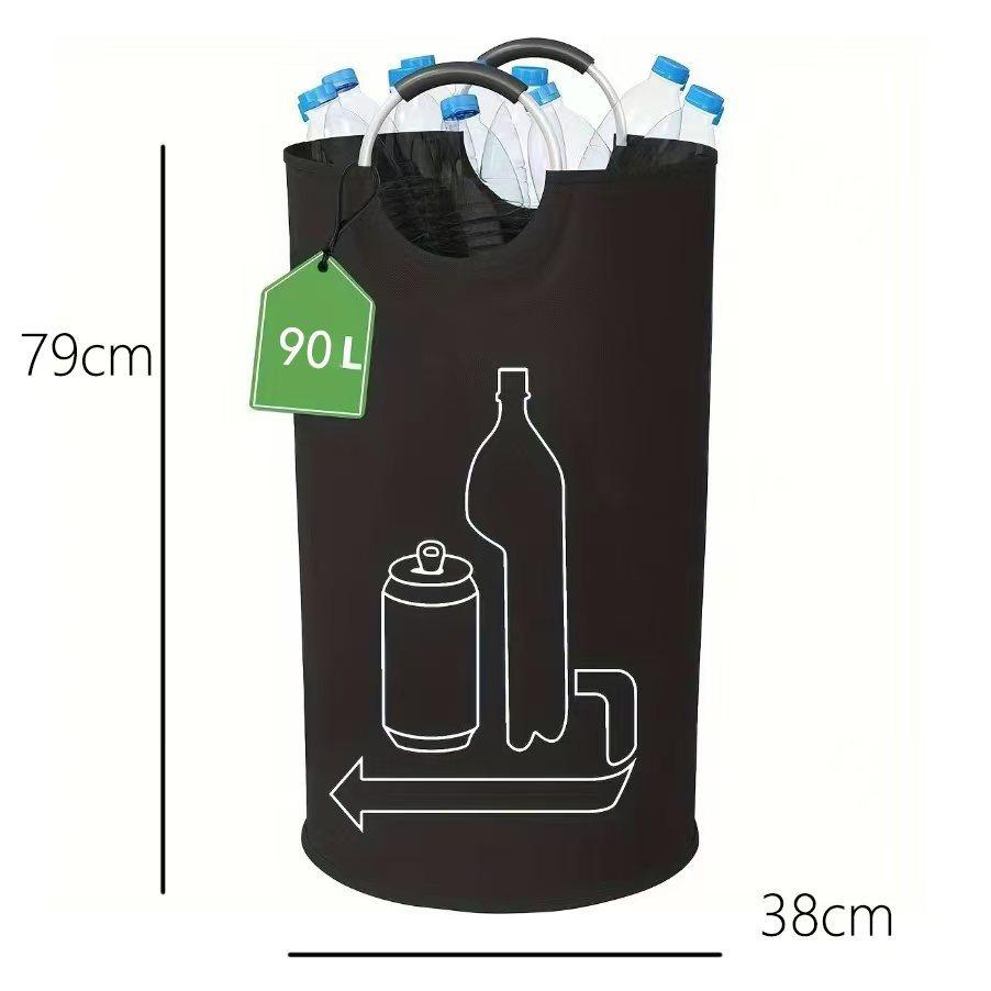 

Корзина для хранения бутылок с отработанной водой 90 л, складная, большой вместимости, корзина для белья, многофункциональная сумка-тоут для переработки пустых бутылок